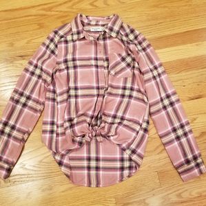 Girls Abercrombie LS Flannel sz 13/14